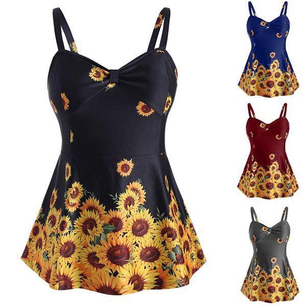 muqgew women plus size ladies sunflower printed slimming wave-edged split swimming tankini push up padded bra bikini 2019
muqgew women plus size ladies sunflower printed slimming wave-edged split swimming tankini push up padded bra bikini 2019