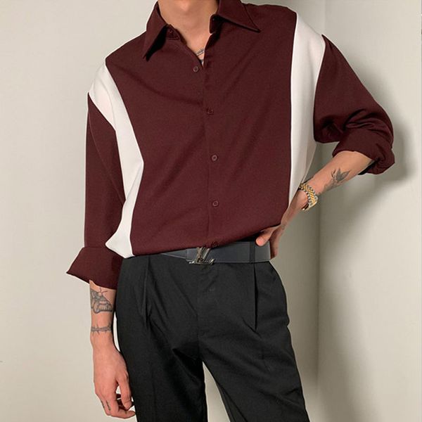new male japan korea streetwear retro fashion loose dress shirts men splice colour long sleeve casual long sleeve shirt, White;black
new male japan korea streetwear retro fashion loose dress shirts men splice colour long sleeve casual long sleeve shirt, White;black