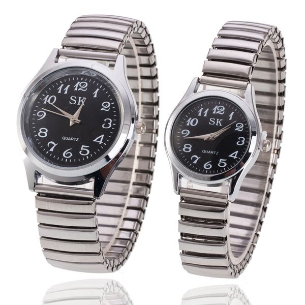 man and ladies dress clock simple casual watches couple flexible stretch band quartz watches men women fashion wristwatches, Slivery;brown
man and ladies dress clock simple casual watches couple flexible stretch band quartz watches men women fashion wristwatches, Slivery;brown
