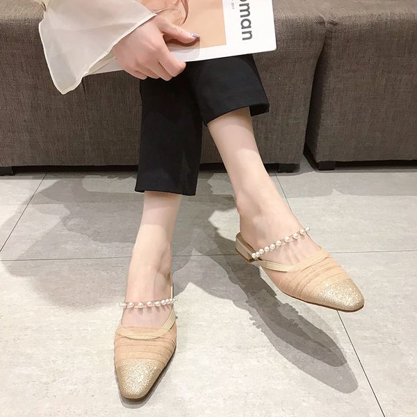low heel slippers women sequin breathable lace mules shoes pearl band closed toe slippers women glitter sandals black gold
low heel slippers women sequin breathable lace mules shoes pearl band closed toe slippers women glitter sandals black gold