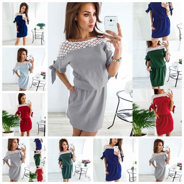2021 european spring and summer new solid color lace round neck waist slim dress, support mixed batch, Black;gray
2021 european spring and summer new solid color lace round neck waist slim dress, support mixed batch, Black;gray