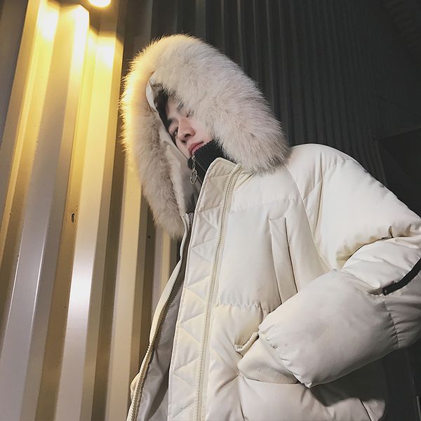 winter new long jacket men fashion parka thick warm wool collar hooded coat man streetwear wild loose cotton male clothes, Tan;black
winter new long jacket men fashion parka thick warm wool collar hooded coat man streetwear wild loose cotton male clothes, Tan;black