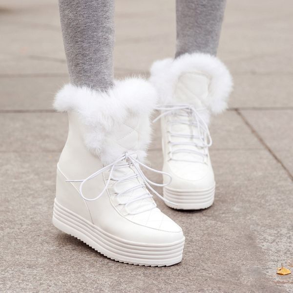 platform women winter boots black white snow boots wedge heels warm fur plush women's winter shoes lace up ankle for women
platform women winter boots black white snow boots wedge heels warm fur plush women's winter shoes lace up ankle for women