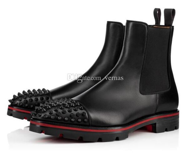 luxury designer melon spikes man ankle boot black genuine leather calfskin lug sole red bottom boots men fashion booty famous party wedding
luxury designer melon spikes man ankle boot black genuine leather calfskin lug sole red bottom boots men fashion booty famous party wedding