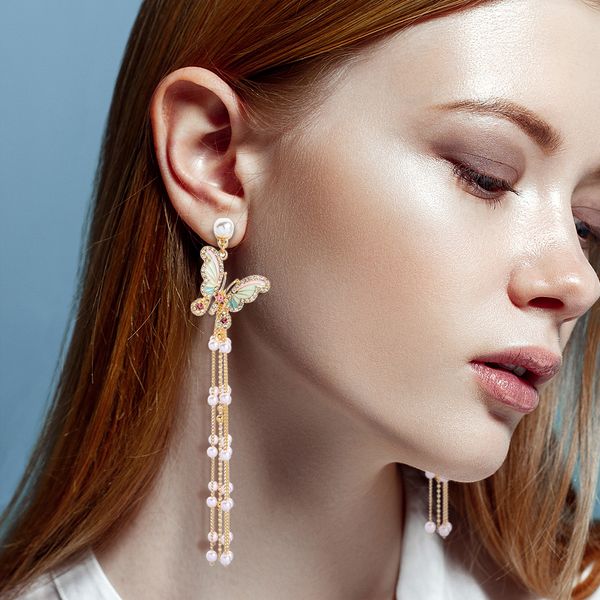 kissme earrings enamel butterfly acrylic pearl long chains tassel dangle earrings for women ear clip&stud accessories, Golden
kissme earrings enamel butterfly acrylic pearl long chains tassel dangle earrings for women ear clip&stud accessories, Golden