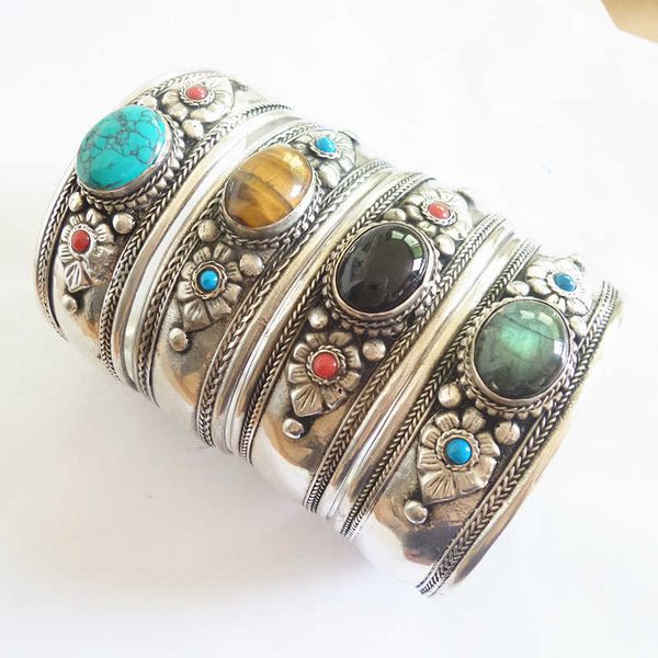 bb-443 tibetan fashion bangles copper inlay natural stone open cuff moonstone labradorite agates tiger eye multi colors, Black
bb-443 tibetan fashion bangles copper inlay natural stone open cuff moonstone labradorite agates tiger eye multi colors, Black