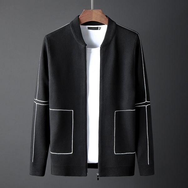 2020 spring new knitted cardigan men's jacket casual jacquard men's vertical collar sweater coat zipper sweater men, White;black
2020 spring new knitted cardigan men's jacket casual jacquard men's vertical collar sweater coat zipper sweater men, White;black