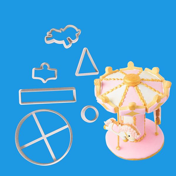 6 pc/set carousel cookie cutter fondant cake decorating tools biscuits cutter mold cake er pastry baking mold sugarcraft
6 pc/set carousel cookie cutter fondant cake decorating tools biscuits cutter mold cake er pastry baking mold sugarcraft
