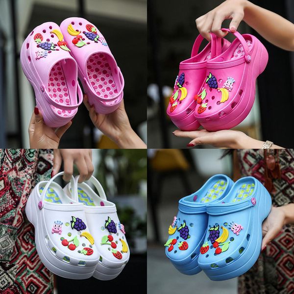 women summer fashion fruit decor beach platform sandals shoes wedges slipper candy colors girls 4 color new, Black
women summer fashion fruit decor beach platform sandals shoes wedges slipper candy colors girls 4 color new, Black