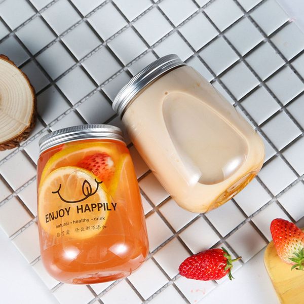 500ml plastic drinking bottle with aluminum lids disposable clear beverage water bottles wide mouth pet jar 
500ml plastic drinking bottle with aluminum lids disposable clear beverage water bottles wide mouth pet jar