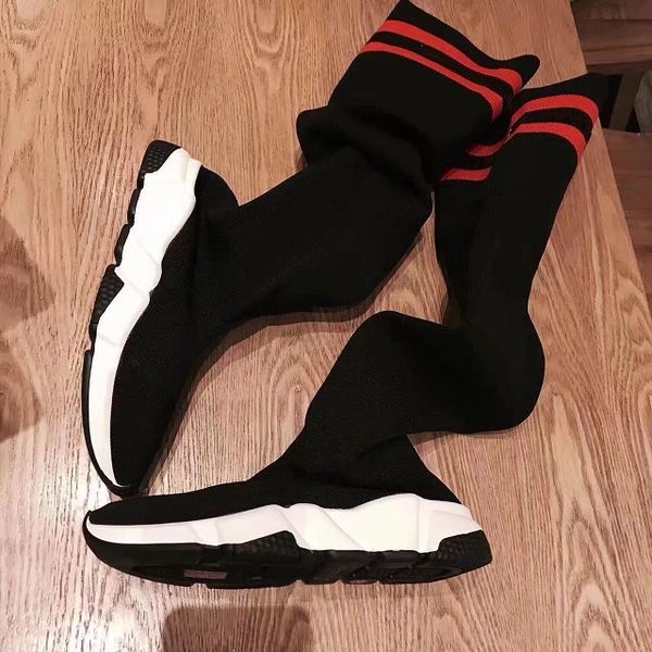 speed trainer thigh high stretch-knit long boots woman fashion designer slip on sock boots casual shoe all black size 40
speed trainer thigh high stretch-knit long boots woman fashion designer slip on sock boots casual shoe all black size 40