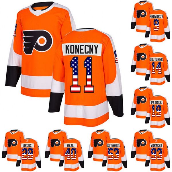 Philadelphia Flyers Leafs USA Flag Jersey 14 Sean Couturier 11 Travis Konecny 8 Robert Hagg 28 Claude Giroux 93 Jakub Voracek Hockey Jerseys
Philadelphia Flyers Leafs USA Flag Jersey 14 Sean Couturier 11 Travis Konecny 8 Robert Hagg 28 Claude Giroux 93 Jakub Voracek Hockey Jerseys