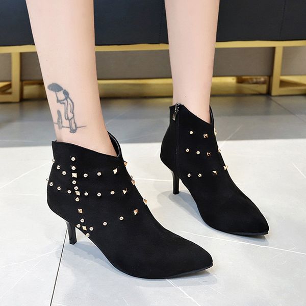 2019 fashion high heels boots women shoes pointed toe ladies pumps women ankle boots black thin heel 6cm 9cm a1838
2019 fashion high heels boots women shoes pointed toe ladies pumps women ankle boots black thin heel 6cm 9cm a1838