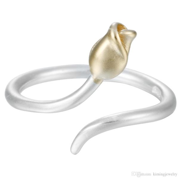 5pcs/lot simple design real pure 925 sterling silver flower rose buds gold tone matt adjustable midi ring size anillo de plata
5pcs/lot simple design real pure 925 sterling silver flower rose buds gold tone matt adjustable midi ring size anillo de plata