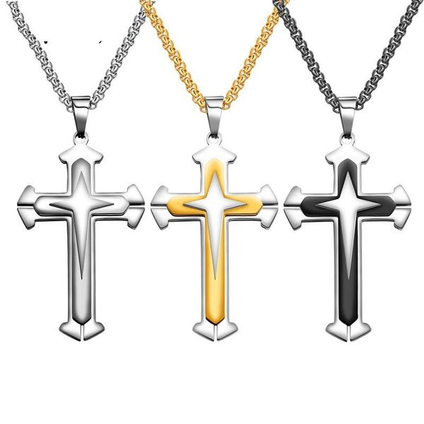 christian jesus single titanium cross necklace stainless steel gold silver black prayer choker cross pendants men jewelry
christian jesus single titanium cross necklace stainless steel gold silver black prayer choker cross pendants men jewelry