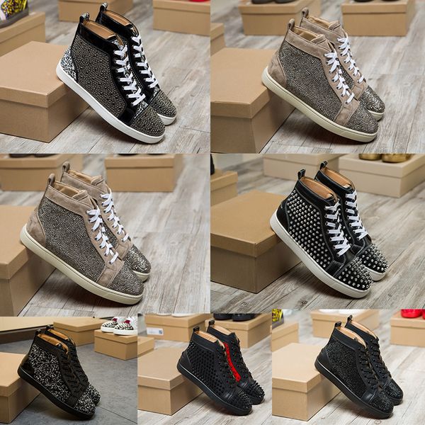 the rivet nail red bottom sneakers leather flat shoes rhinestone shoes men and women models party designer sports shoes lovers casual s, Black
the rivet nail red bottom sneakers leather flat shoes rhinestone shoes men and women models party designer sports shoes lovers casual s, Black
