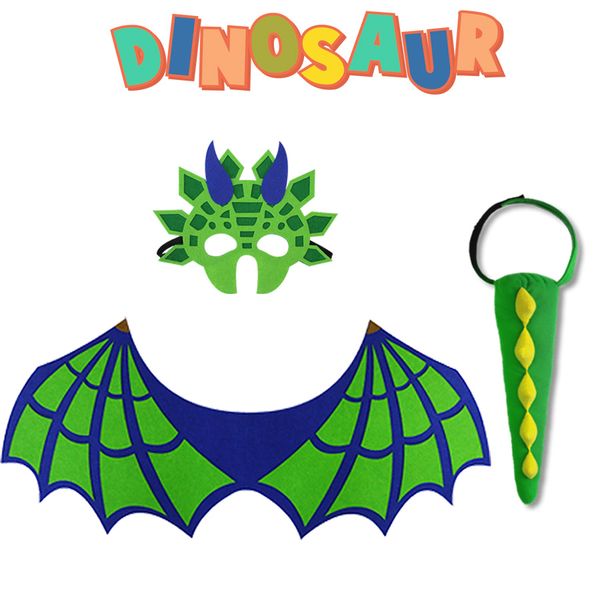 special green dinosaur tail wing mask funny boys costumes brave pretend play child dress up animal halloween party cosplay, Black;red
special green dinosaur tail wing mask funny boys costumes brave pretend play child dress up animal halloween party cosplay, Black;red