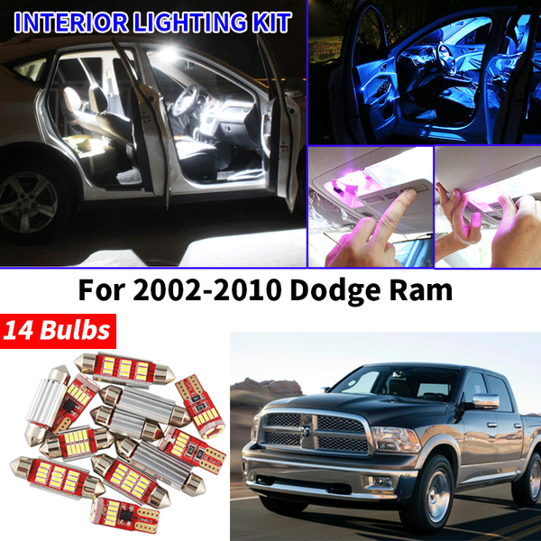 14x canbus error led interior light kit package for 2002-2010 dodgeram car accessories map dome trunk license light
14x canbus error led interior light kit package for 2002-2010 dodgeram car accessories map dome trunk license light