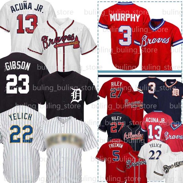 13 ronald acuna jr. jersey 27 austin riley dale murphy freddie an chipper jones 23 kirk gibson miguel cabrera christian yelich baseball, Blue;black
13 ronald acuna jr. jersey 27 austin riley dale murphy freddie an chipper jones 23 kirk gibson miguel cabrera christian yelich baseball, Blue;black