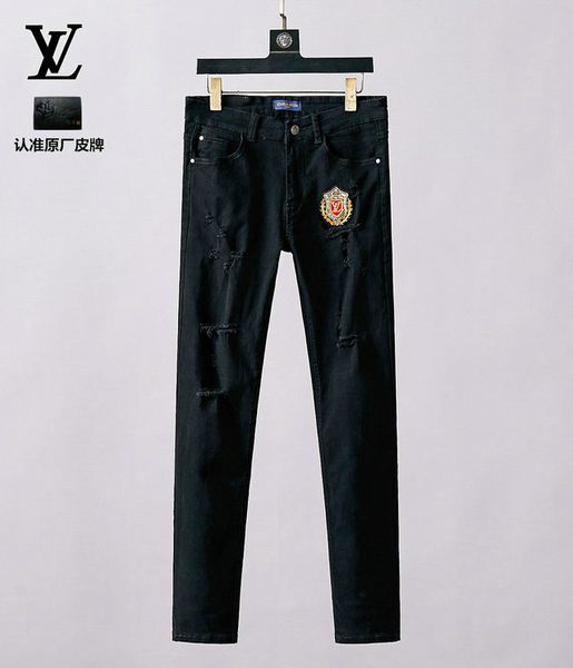 vl designer mens jeans classic luxury custom cowbboy pants fashion tide brand embroidery micro elastic breathable wild black hole jeans, Blue
vl designer mens jeans classic luxury custom cowbboy pants fashion tide brand embroidery micro elastic breathable wild black hole jeans, Blue