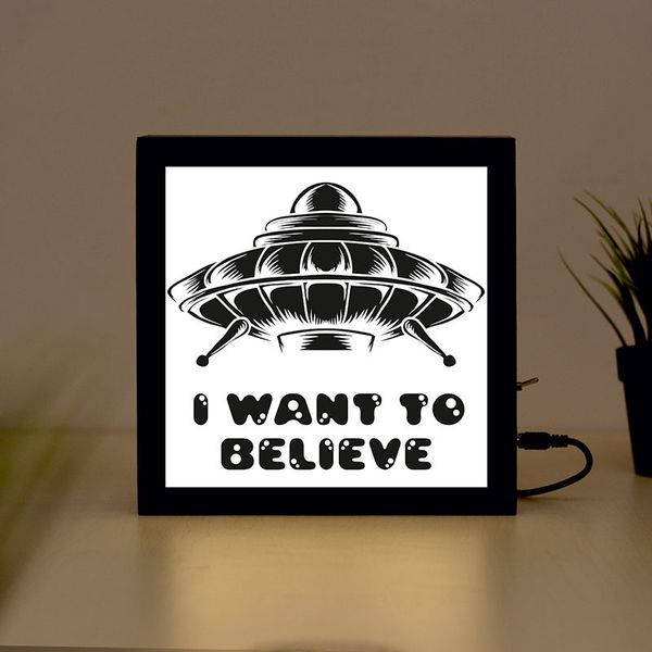 я хочу верить нло ручной работы деревянного light box войти для дома, ресторана, кофейня бизнеса signage
я хочу верить нло ручной работы деревянного light box войти для дома, ресторана, кофейня бизнеса signage