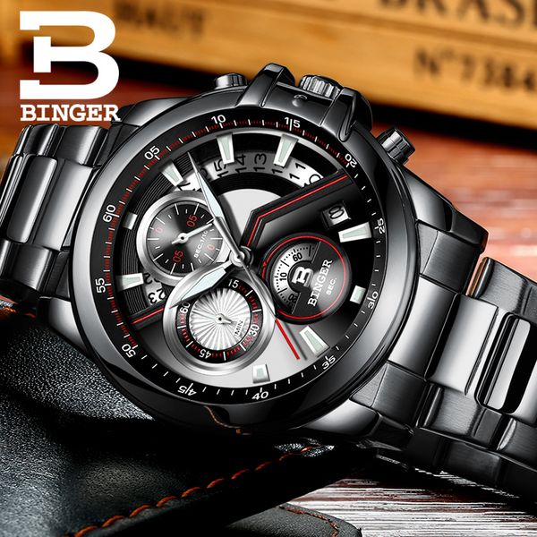 2019 switzerland binger gentlemen watches fire chronography lighting seals stainless steel sport quartz men's clock, Slivery;brown
2019 switzerland binger gentlemen watches fire chronography lighting seals stainless steel sport quartz men's clock, Slivery;brown