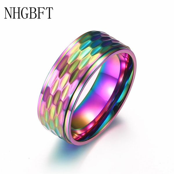 nhgbft wire drawing dumb honeycomb striate rainbow ring for mens stainless steel ring, Slivery;golden
nhgbft wire drawing dumb honeycomb striate rainbow ring for mens stainless steel ring, Slivery;golden