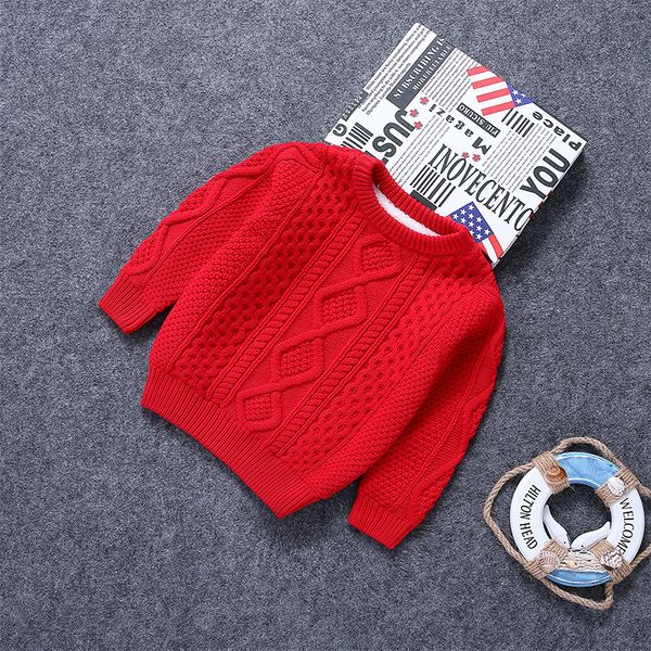 2018 autumn and winter plus velvet thick twisted men and women children's sweater, White
2018 autumn and winter plus velvet thick twisted men and women children's sweater, White
