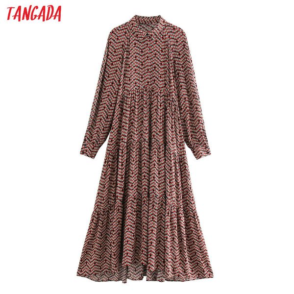 tangada women flowers print shirt dress long sleeve vintage lady female midi dress vestidos je98, Black;gray
tangada women flowers print shirt dress long sleeve vintage lady female midi dress vestidos je98, Black;gray