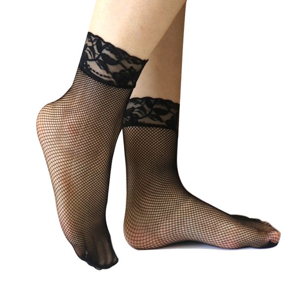 6pcs/3pair lace mesh fishnet socks nylon transparent elastic ankle fish net thin women cool socks sokken meias summer, Black;white
6pcs/3pair lace mesh fishnet socks nylon transparent elastic ankle fish net thin women cool socks sokken meias summer, Black;white