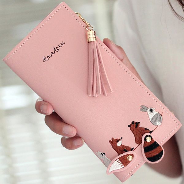 women's wallet lovely cartoon animals long leather female coin purse hasp zipper purse card holder for girls cartera mujer, Red;black
women's wallet lovely cartoon animals long leather female coin purse hasp zipper purse card holder for girls cartera mujer, Red;black