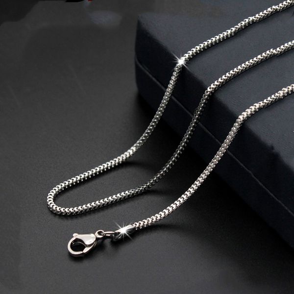 1.4mm slim thin fashion silver stainless steel box chain necklaces diy chain for hand-made men women jewelry 45/50 /55cm
1.4mm slim thin fashion silver stainless steel box chain necklaces diy chain for hand-made men women jewelry 45/50 /55cm