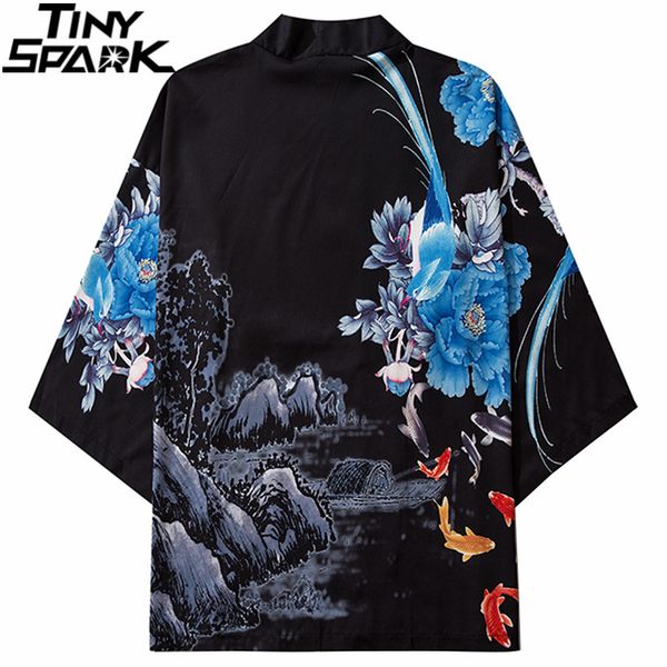 men's jackets japanese kimono jacket chinese painting blue floral print 2021 men harajuku streetwear coat casual thin gown japan style, Black;brown
men's jackets japanese kimono jacket chinese painting blue floral print 2021 men harajuku streetwear coat casual thin gown japan style, Black;brown