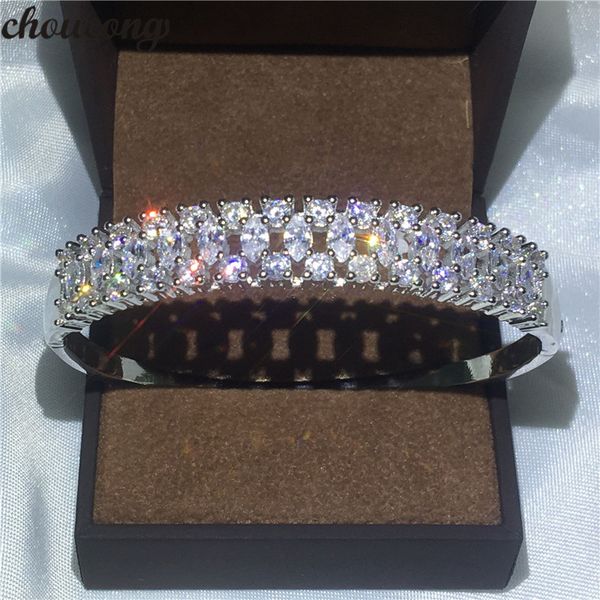 choucong fashion prong setting bracelet 5a cubic zirconia white gold filled engagement bangle for women wedding accessaries, Golden;silver
choucong fashion prong setting bracelet 5a cubic zirconia white gold filled engagement bangle for women wedding accessaries, Golden;silver