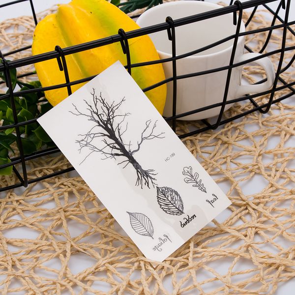 1pcs temporary fake leave tattoo stickers vintage waterproof black tree design arm leg body art make up tool
1pcs temporary fake leave tattoo stickers vintage waterproof black tree design arm leg body art make up tool
