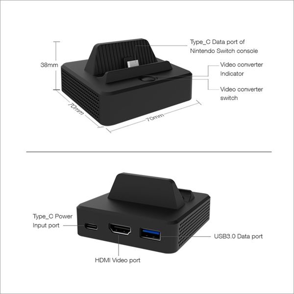 

Высокое качество Консоль Видео Конвертер Портативный Мини HDMI TV Замена Док-Станци