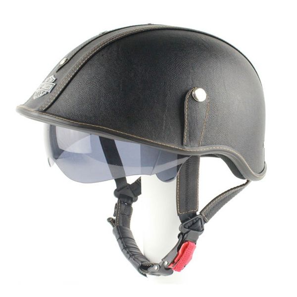 new brand kco pu leather motorcycle helmet vintage scooter half helmet summer motociclistas capacete with inner visor lens
new brand kco pu leather motorcycle helmet vintage scooter half helmet summer motociclistas capacete with inner visor lens