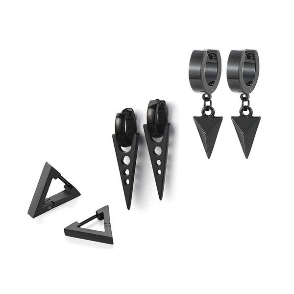 3 pairs/set hip hop stud hoop earrings gothic geometric triangle stainless steel earrings jewelry wholesale, Golden;silver
3 pairs/set hip hop stud hoop earrings gothic geometric triangle stainless steel earrings jewelry wholesale, Golden;silver