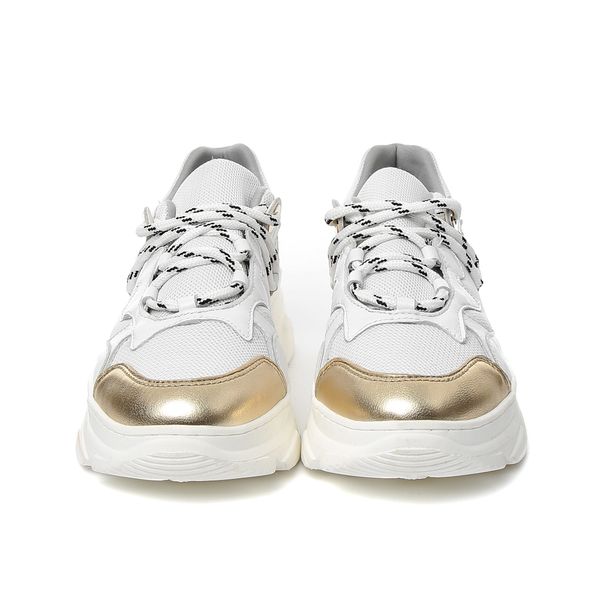 john may female sneaker rd-2280 golden white, Black