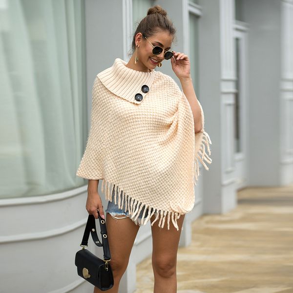 women's cape woman 2021 autumn winter sweater female solid pullover batwing sleeve clothes women fashion cloak, Black
women's cape woman 2021 autumn winter sweater female solid pullover batwing sleeve clothes women fashion cloak, Black
