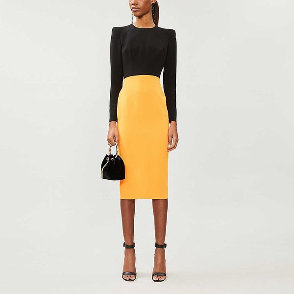 gedivoen fashion runway spring dress women colorblock simple slim split pencil dress high street party knee length dresses, Black;gray
gedivoen fashion runway spring dress women colorblock simple slim split pencil dress high street party knee length dresses, Black;gray