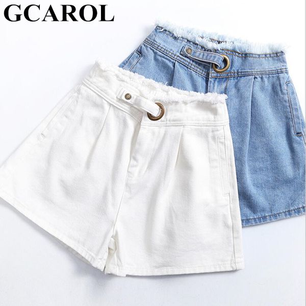 gcarol 2019 summer high waisted burrs denim shorts elastic waist wide leg basic perfect streetwear casual shorts, White;black
gcarol 2019 summer high waisted burrs denim shorts elastic waist wide leg basic perfect streetwear casual shorts, White;black