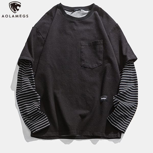 aolamegs men sweatshirts japanese retro fake 2 pieces pullovers casual bottoming couple hoodies all-match spring streetwear, Black
aolamegs men sweatshirts japanese retro fake 2 pieces pullovers casual bottoming couple hoodies all-match spring streetwear, Black