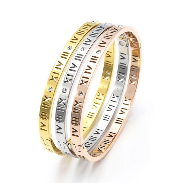 new fashion roman number bangles bracelet for women rhinestone cuff bracelets wristband band trendy jewelry gifts, Black
new fashion roman number bangles bracelet for women rhinestone cuff bracelets wristband band trendy jewelry gifts, Black