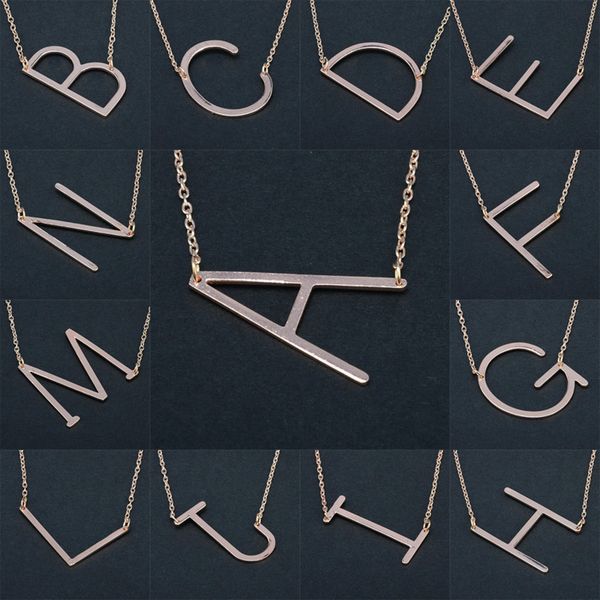 26 english letters pendants women necklaces gold silver rose gold colors alloy letters pendant fashion jewelry
26 english letters pendants women necklaces gold silver rose gold colors alloy letters pendant fashion jewelry