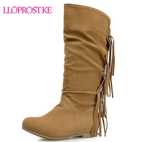 lloprost ke mid calf boots for women tassel slip on autumn winter half boots flat heels thigh high fringe size 34-50 h516, Black
lloprost ke mid calf boots for women tassel slip on autumn winter half boots flat heels thigh high fringe size 34-50 h516, Black