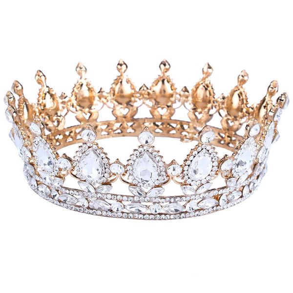 vintage baroque queen bride crown rhinestone for women headdress wedding hair jewelry, Golden;white
vintage baroque queen bride crown rhinestone for women headdress wedding hair jewelry, Golden;white