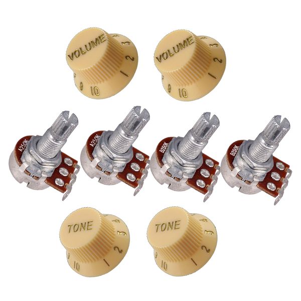 4x guitar potentiometer audio pots a250k b250k ohm replacement for electric guitar with volume tone control knobs
4x guitar potentiometer audio pots a250k b250k ohm replacement for electric guitar with volume tone control knobs