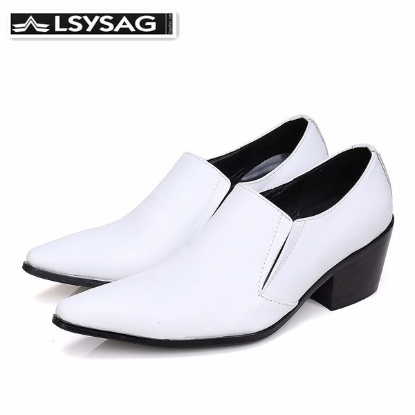 new classic white genuine leather men wedding shoes luxury party plus size pointed toe dress shoes mid heel men business, Black
new classic white genuine leather men wedding shoes luxury party plus size pointed toe dress shoes mid heel men business, Black