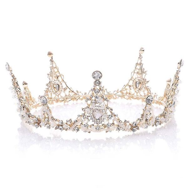 bridal baroque crown luxury crystal handmade beads full round tiara for women queen diadem wedding hair ornaments jewelry, Golden;white
bridal baroque crown luxury crystal handmade beads full round tiara for women queen diadem wedding hair ornaments jewelry, Golden;white